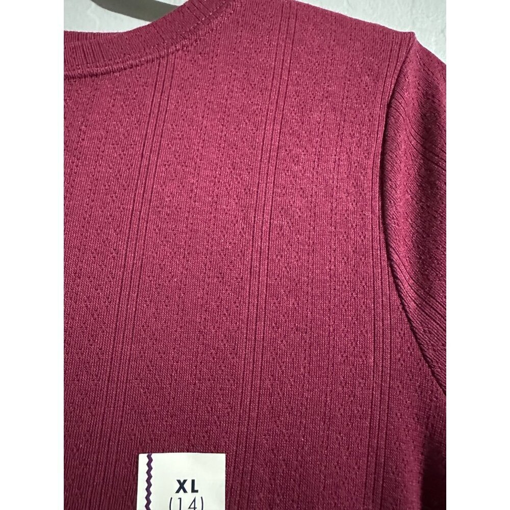 Cat & Jack Girl's Long Sleeve Textured Top Size XL 14 NWT - Picture 3 of 6